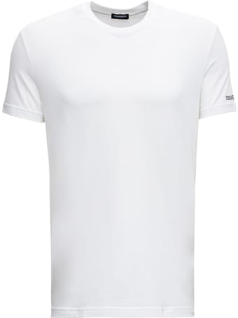 Dsquared2 White Cotton T-shirt With Logo Print