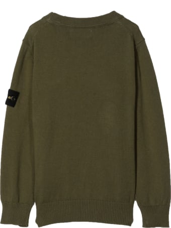 Stone Island Green Cotton Sweatshirt