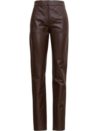 Federica Tosi Brown Leather Pants