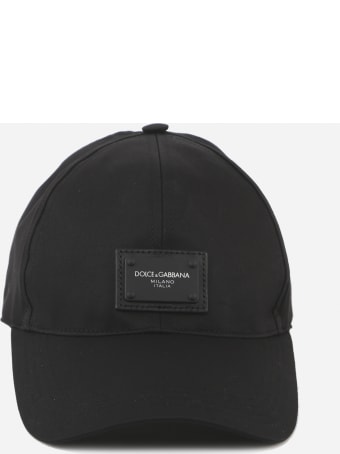Dolce & Gabbana Black Dg Cotton Hat