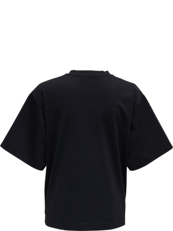 Dolce & Gabbana Black Cotton T-shirt With Top Model Front Print
