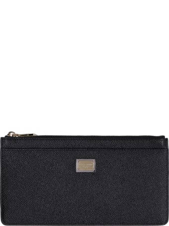 Dolce & Gabbana Dauphine-print Leather Wallet