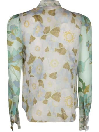 Zimmermann Mint Mixed Print Shirt
