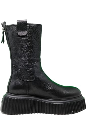 Attilio Giusti Leombruni Agl Black Leather Ankle Boots