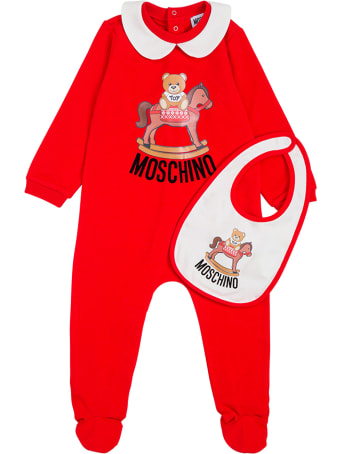 Moschino Babygrow And Bib Gift Set