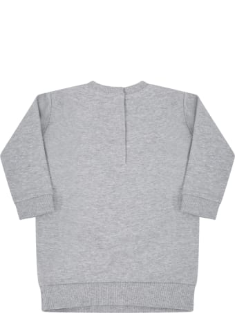 Moschino Grey Dress For Baby Girl With Teddy Bear