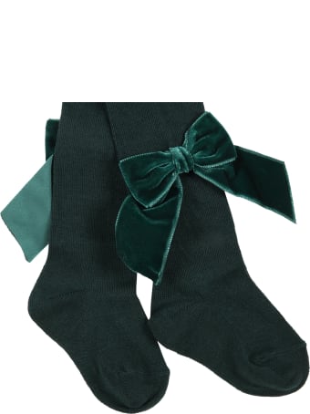 Story loris Green Tights For Girl With Bow