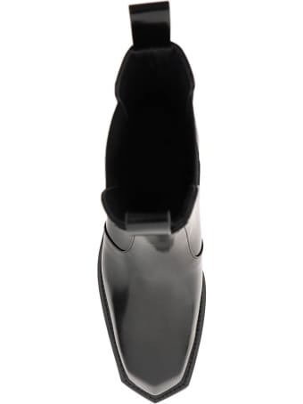 Martine Rose Brushed Leather Chelsea Boots