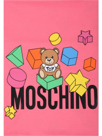 Moschino Fuchsia Blanket For Babygirl With Teddy Bears