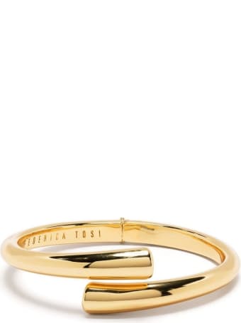Federica Tosi Tube Bracelet In Golden Brass
