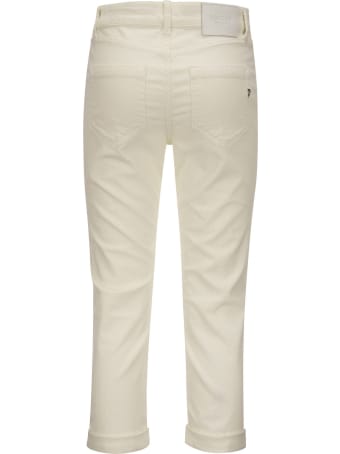 Dondup Koons - Loose Fit Cotton Trousers With Jewelled Buttons