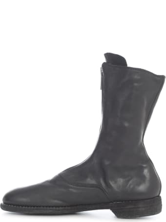 Guidi Lined Front Zip Army Boot