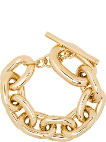 Paco Rabanne Gold-colored Aluminum Chain Bracelet