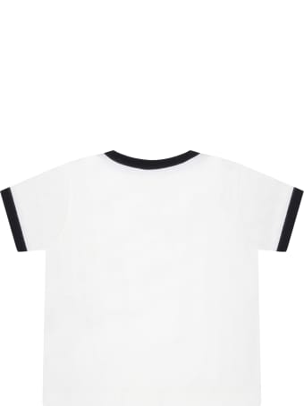 Dolce & Gabbana White T-shirt For Babyboy With Logo