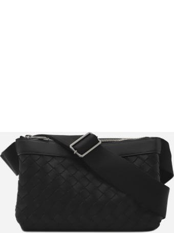 Bottega Veneta Leather Shoulder Bag With All-over Woven Pattern
