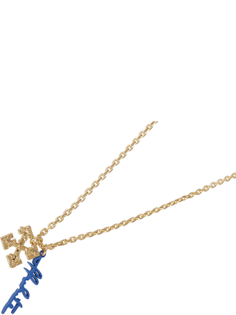 Off-White Leaves Arrow Necklace