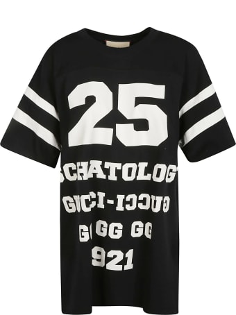 Gucci Stripe Detail Logo Oversize T-shirt