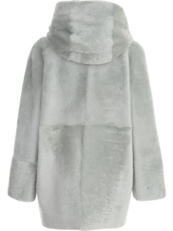 DRM Hooded Shearling Coat