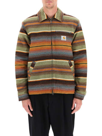 Carhartt Detroit Tuscon Jacket In Striped Wool Blend