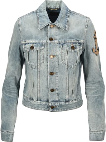 Saint Laurent Anchor Patch Denim Jacket