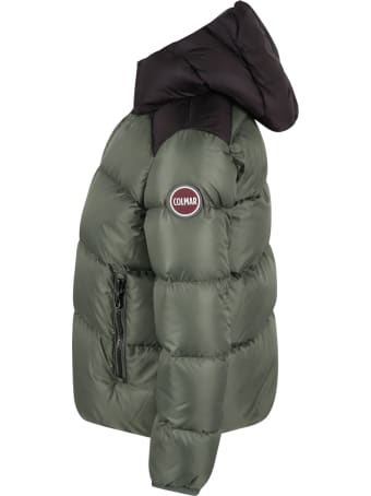 Colmar Green Jacket For Kids With Logo