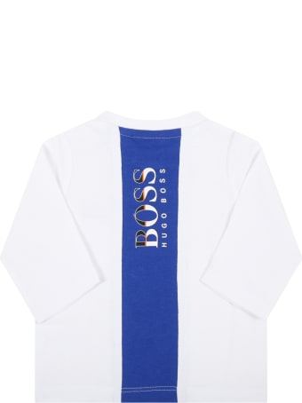 Hugo Boss White T-shirt For Baby Boy With Logo