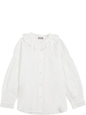 Il Gufo White Cotton Shirt With Ruffles