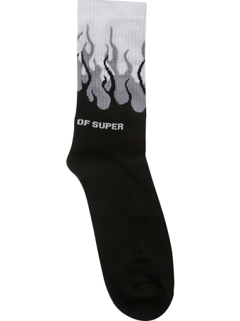 Vision of Super Ribbed Flame Socks