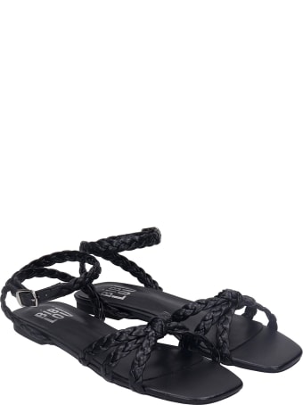 Bibi Lou Flats In Black Leather