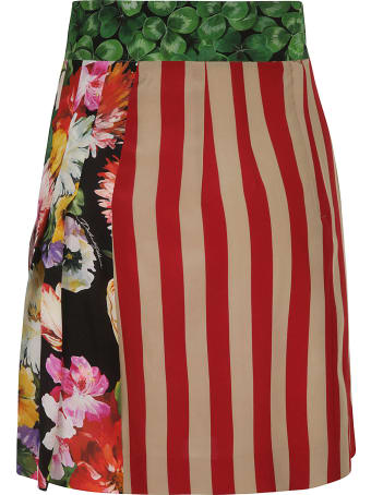 Dolce & Gabbana Floral Print Pleated Skirt