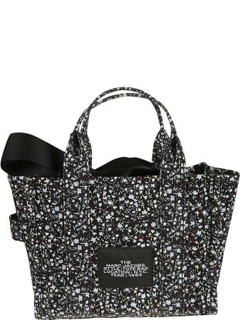 Marc Jacobs Logo Patched Floral Printed Shopper Bag