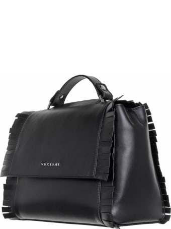 Orciani Sveva Black Leather Handbag