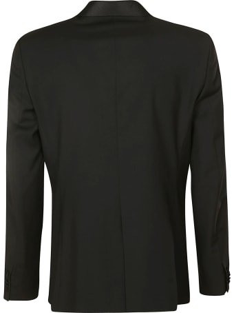 Les Hommes Ottoman & Satin Detailed Lapel Party Suit