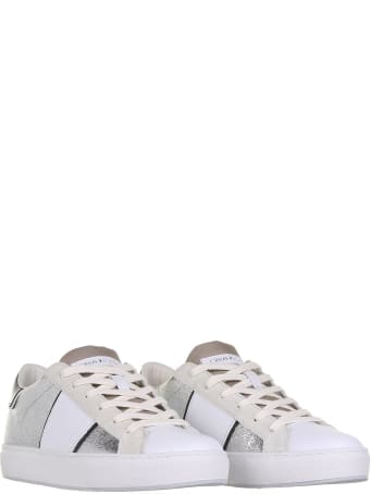 Crime london Sneaker In Silver Leather