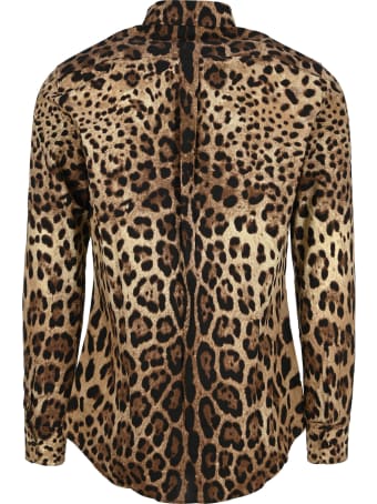 Dolce & Gabbana Dolce&gabbana Leopard-print Cotton Shirt