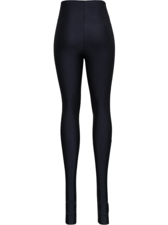 Andamane Black Holly Leggings In Shiny Stretch Fabric