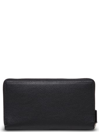 Balenciaga Essential Black Leather Wallet With Logo