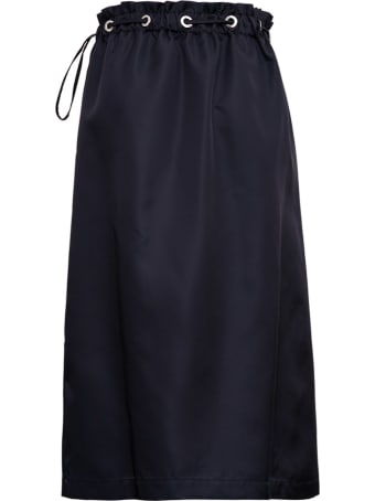 Tessa Black Nylon Skirt With Drawstring