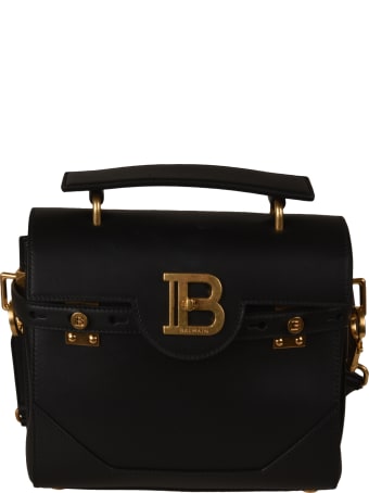 Balmain Logo Plaque Top Handle Shoulder Bag