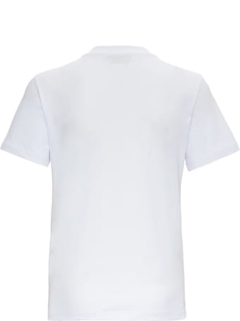 MSGM T-shirt In Jersey With Front Logo Print