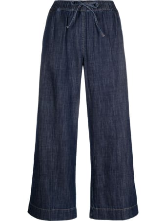 Parosh Wide Leg Denim Pants