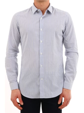 Vangher White And Light Blue Shirt