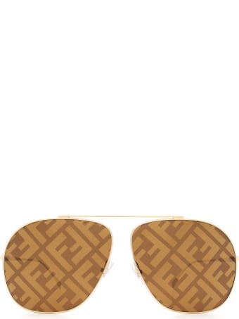 Fendi Fendi Ff 0407/g/s Gold Sunglasses