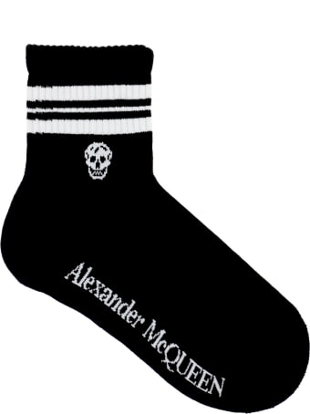 Alexander McQueen Stripe Skull Sport Socks
