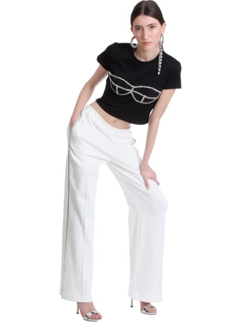 AREA Pants In White Cotton