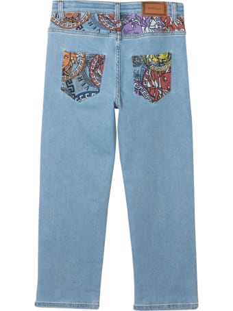 Young Versace Straight Jeans With Medusa Print