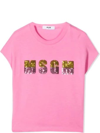 MSGM Sequind Logo Round Neck T-shirt