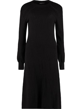 Alberta Ferretti Openwork-knit Dress