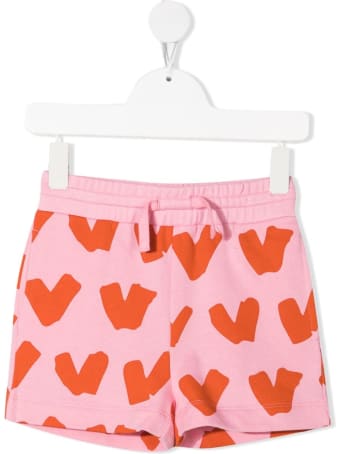 Stella McCartney Kids Hearts Shorts In Pink Jersey