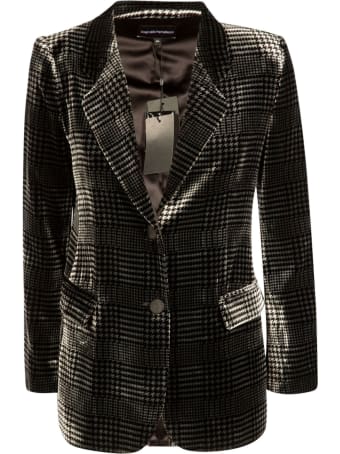 Emporio Armani Houndstooth Buttoned Blazer